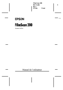 Mode d’emploi Epson FilmScan 200 Scanner de film