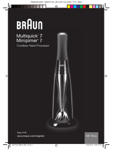 Mode d’emploi Braun MR 740 cc Multiquick 7 Mixeur plongeant