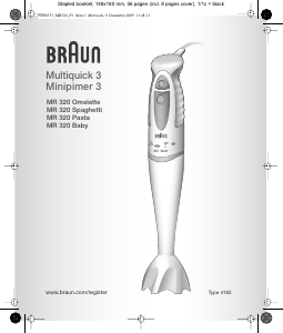 Manual de uso Braun MR 320 Pasta Batidora de mano