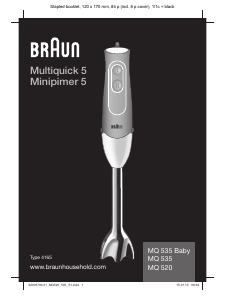 Manual Braun MQ 520 Multiquick 5 Blender de mână