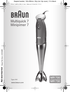 Manuál Braun MR 730 Multiquick 7 Ruční mixér