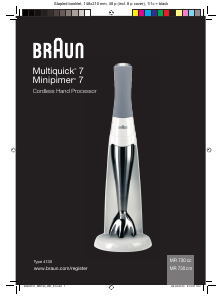 Brugsanvisning Braun MR 730 cc Multiquick 7 Stavblender