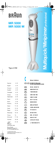 Bruksanvisning Braun MR 5000 M Multiquick Stavmikser