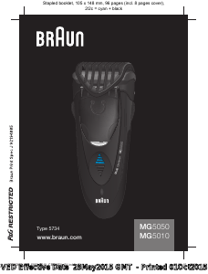 Manual Braun MG 5010 Trimmer de barba