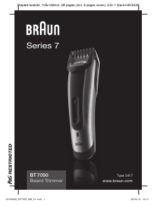 Manual Braun BT 7050 Series 7 Aparador de barba