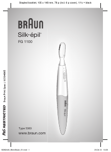 Bruksanvisning Braun FG 1100 Silk-epil Bikinitrimmer