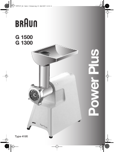 Bruksanvisning Braun G 1300 PowerPlus Köttkvarn