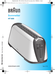 Bruksanvisning Braun HT 600 Sommelier Brødrister