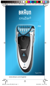 Εγχειρίδιο Braun Z50 cruZer3 Ξυριστική μηχανή