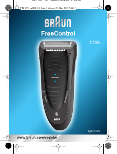 Instrukcja Braun 1735 FreeControl Golarka