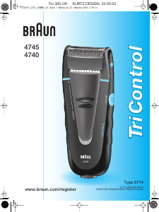 Mode d’emploi Braun 4740 TriControl Rasoir électrique