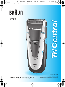 Mode d’emploi Braun 4775 TriControl Rasoir électrique