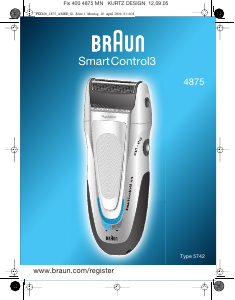 Használati útmutató Braun 4875 SmartControl3 Borotva