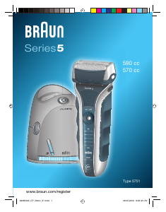 Εγχειρίδιο Braun 590cc Series 5 Ξυριστική μηχανή