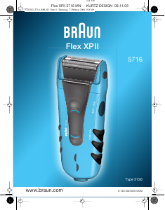 Kullanım kılavuzu Braun 5716 Flex XPII Tıraş makinesi