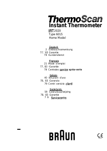 Bedienungsanleitung Braun IRT 2020 ThermoScan Thermometer