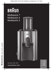 Bruksanvisning Braun J300 Multiquick 3 Juicepress