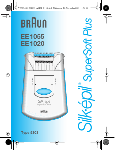 Manual de uso Braun EE 1055 Silk-epil SuperSoft Plus Depiladora