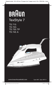 Käyttöohje Braun TS 745 A TexStyle 7 Silitysrauta