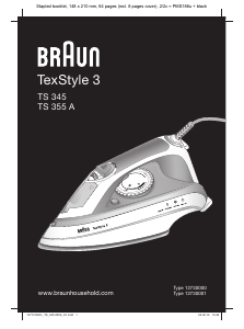 Priručnik Braun TS 345 TexStyle 3 Glačalo