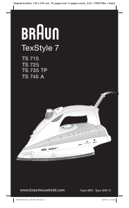 Kullanım kılavuzu Braun TS 715 TexStyle 7 Ütü