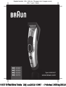 Kullanım kılavuzu Braun HC 5030 Saç kesme makinesi