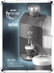 Mode d’emploi Braun NC 1000 Nescafé Nescup Cafetière