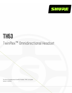 Handleiding Shure TH53 Headset