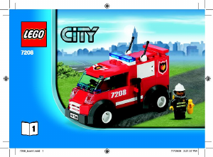 Manual Lego set 7208 City Fire station