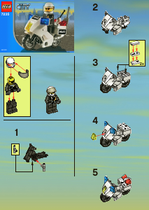 Brugsanvisning Lego set 7235 City Politimotorcykel