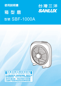 说明书 三洋SANLUX SBF-1000A1 风扇