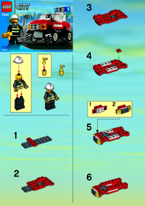 Manual de uso Lego set 7241 City Coche de bomberos