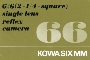 Handleiding Kowa Six MM 66 Camera