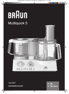 Návod Braun K 700 Multiquick 5 Kuchynský robot