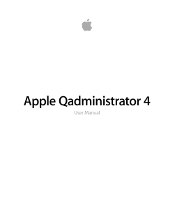 Manual Apple Qadministrator 4