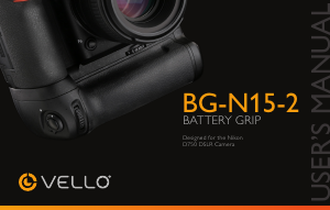 Manual Vello BG-N15-2 Battery Grip