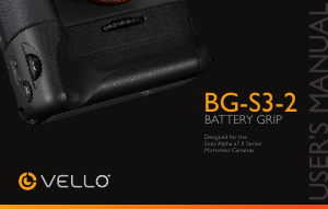 Handleiding Vello BG-S3-2 Battery grip