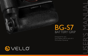 Manual Vello BG-S7 Battery Grip
