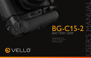 Manual Vello BG-C15-2 Battery Grip