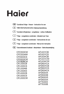 Manual Haier CFE633CW Frigorífico combinado