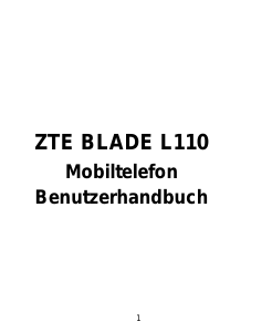 Bedienungsanleitung ZTE Blade L110 Handy