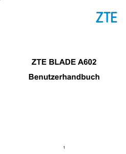 Bedienungsanleitung ZTE Blade A602 Handy