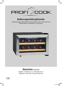 Bedienungsanleitung Proficook PC-WC1046 Weinklimaschrank