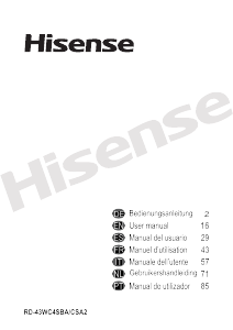 Bedienungsanleitung Hisense RD-43WC4SBA/CSA2 Kühl-gefrierkombination