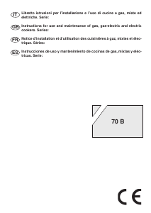 Mode d’emploi Bompani BO793DD/N Cuisinière