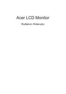 Kullanım kılavuzu Acer EG220QP LCD ekran