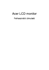 Használati útmutató Acer XZ270X LCD-monitor