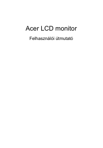 Használati útmutató Acer KB272HLH LCD-monitor