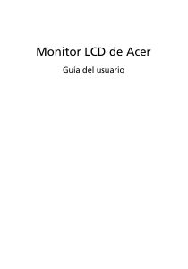 Manual de uso Acer G246HLA Monitor de LCD