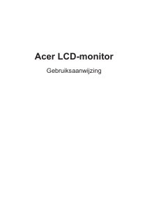 Handleiding Acer XZ242QP LCD monitor